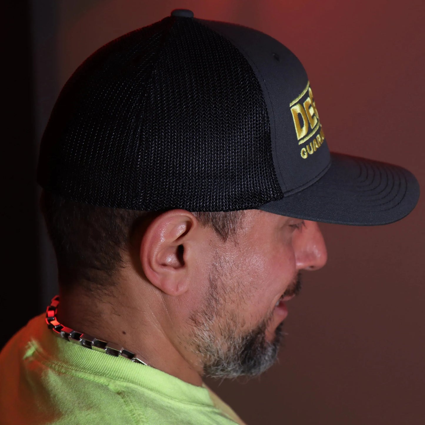 DeGANG GUARANTEED COOL FLEXFIT TRUCKER MESH CAP Side