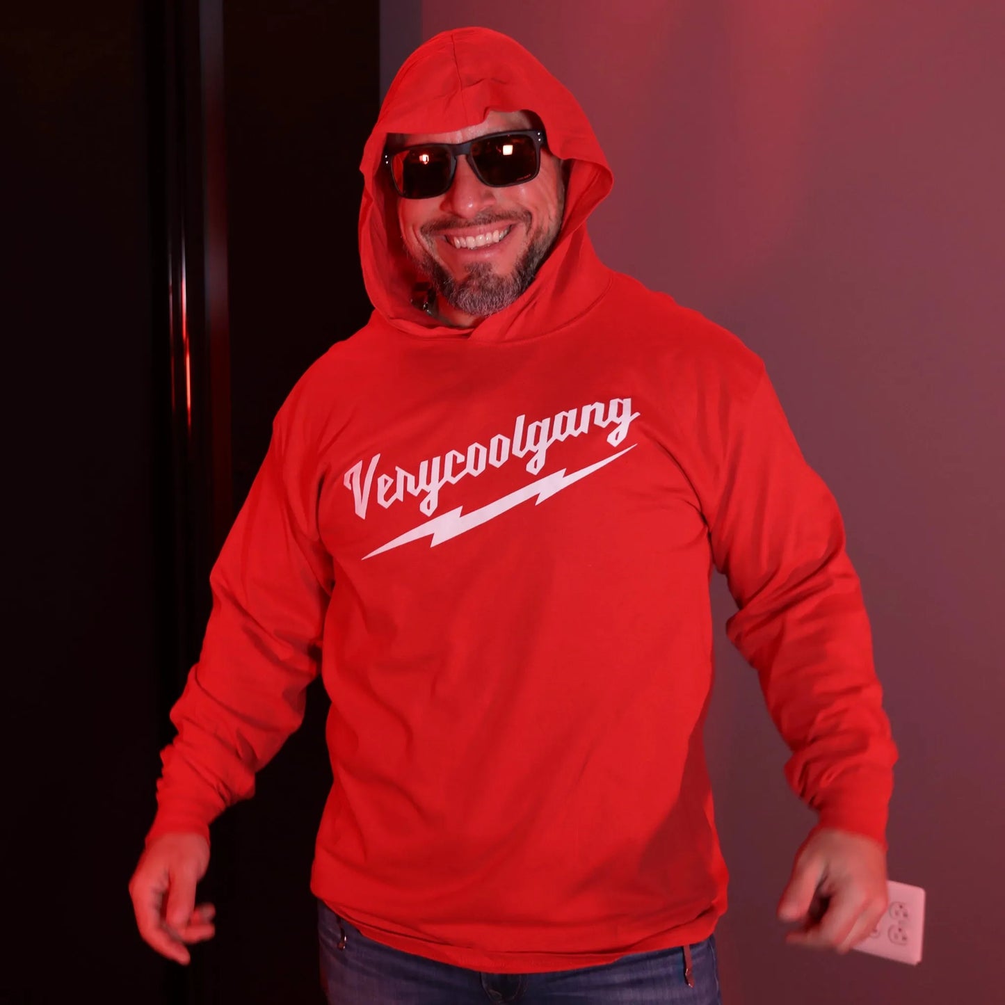 VERYCOOLGANG Thunderbolt Hooded Long Sleeve T-SHIRT up