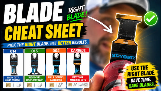 Oscillating Multi-Tool Blades Cheat Sheet: Pick the Right Blade for Wood, PVC, Nails, Screws, and Mixed Materials