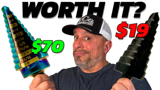 Spyder Step Bit Test: Is the $70 Mach-Blue Step Bit Worth It vs a $19 Black Oxide Step Bit?