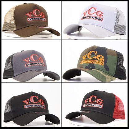 VCG Construction Snap Back Trucker Hats Explore urban style with our VCG Construction Snap Back Trucker Hats – the perfect fusion of rugged durability and contemporary flair. Crafted with meticulous attention to detail, these hats feature the iconic VCG Construction logo, adding a touch of authenticity to your look. Whether you're on-site or on the streets, embrace comfort and trendsetting design with these versatile and stylish trucker hats