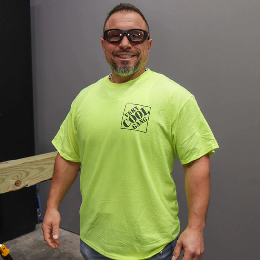 DOING MORE FOR TOOL DEALS T-SHIRT high viz green