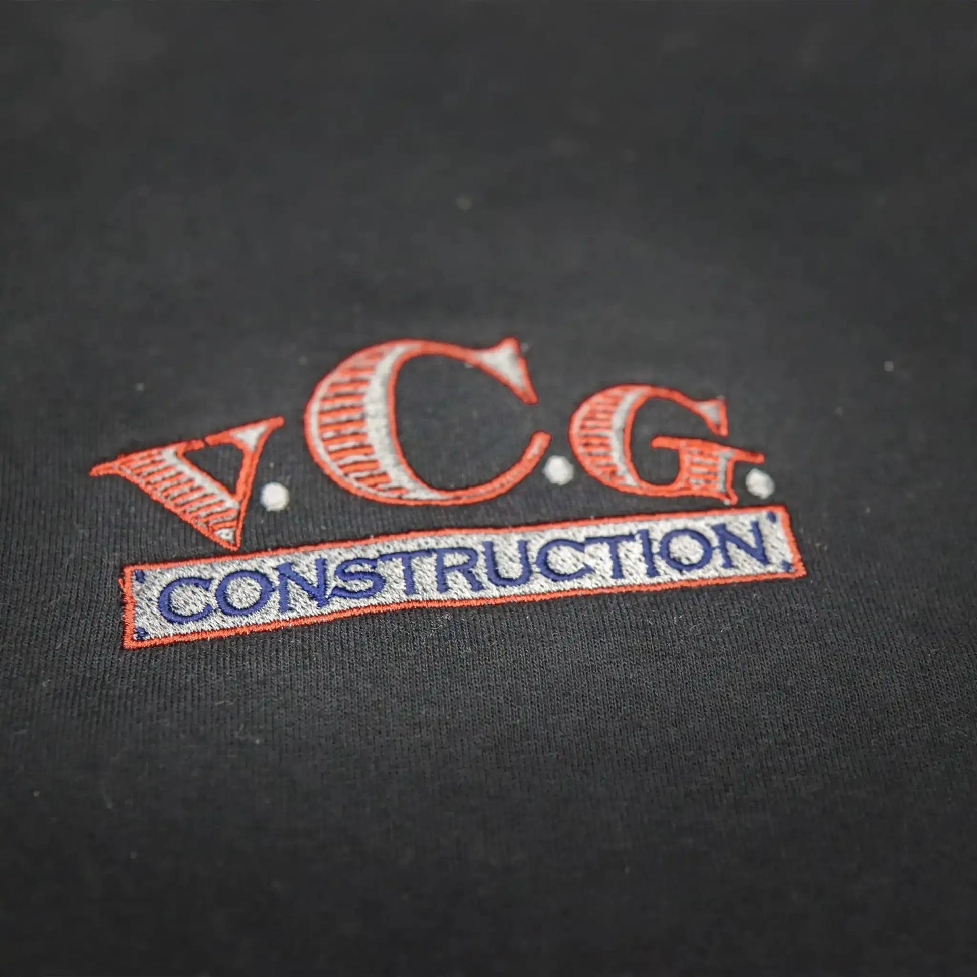 Limited Edition Black T-Shirt featuring the MISPRINTS VCG Construction Logo Embroidery. Save big with this exclusive offer on misprinted items. Limited quantities available, grab yours now and make a statement in unique style