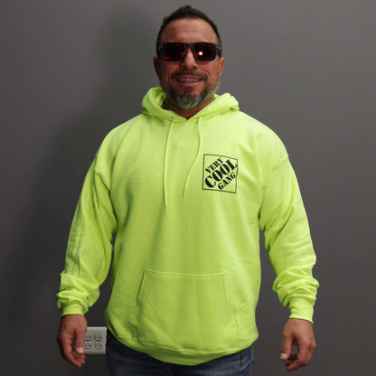Show your love of tool deals and keep warm wearing Hi-Visibility Green Safety Hoodie from VCG 