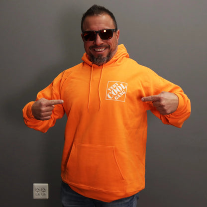 VCG Tool Deals Hi-Viz Safety Orange Hoodie Very Cool Gang Logo